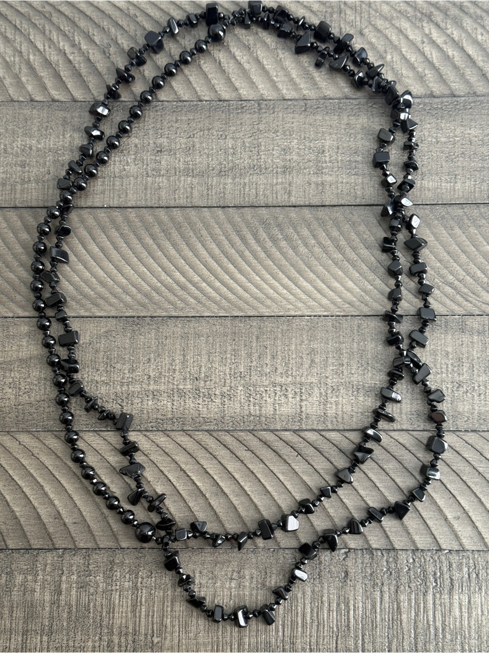 Black Hematite Multi-Strand Necklace